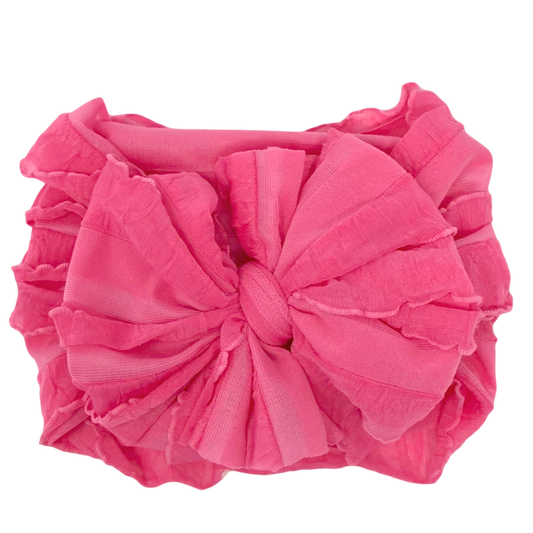 Rockin Royalty - Candy Pink Ruffled Headband