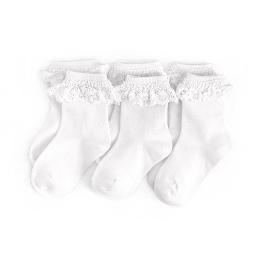 Little Stocking Co. - White Lace Midi Sock 3-Pack