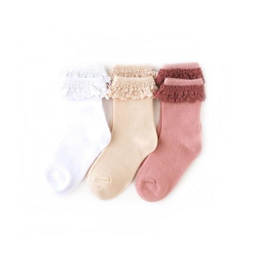 Girlhood Lace Midi Sock 3-pack- 0-6m