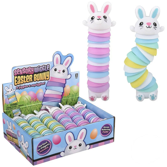 JSBlueRidge Toys - Easter Bunny Sensory Wiggle Kids Toy- Assorted 5''